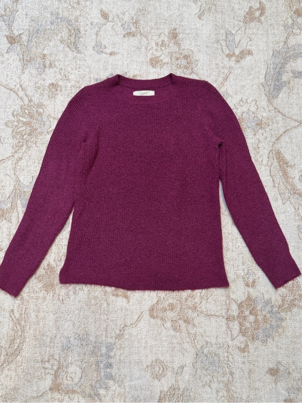 LOFT Plum Crewneck Sweater